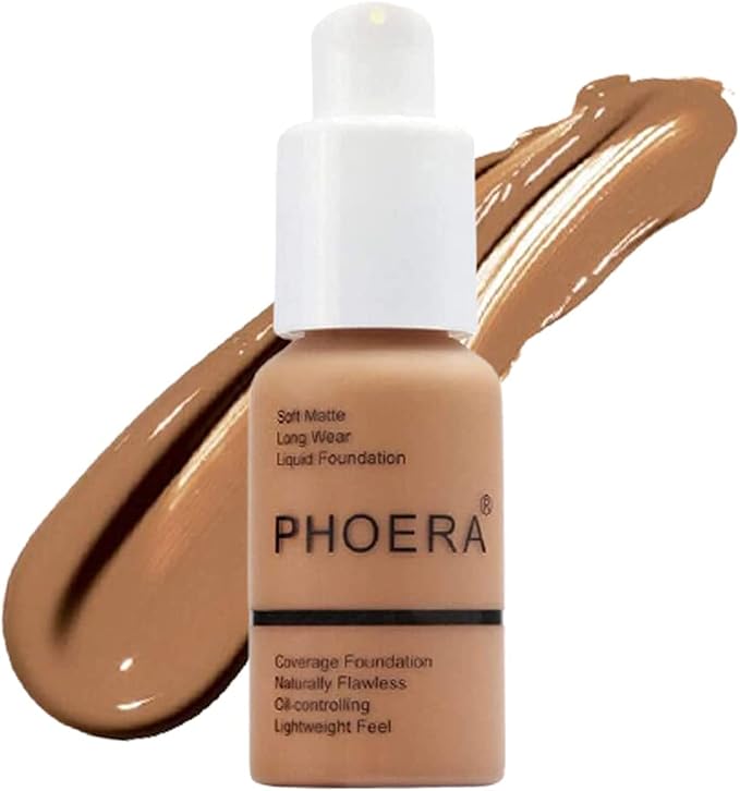 Aquapurity Phoera® Full Coverage Foundation Soft Matte Oil Control Concealer 30ml Flawless Cream Smooth Long Lasting 24HR UK (F106)