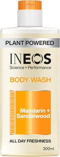 INEOS Skin Science - All Day Freshness With Provitamin B5 Body Wash Mandarin + Sandalwood - With SkinActiv Cooling Tech™ - Plant Powered 300ml (Packaging may vary)
