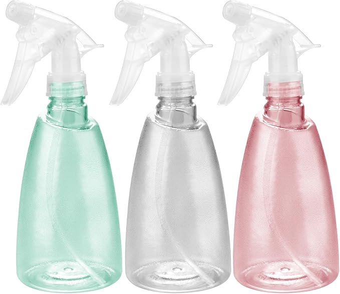 3 Pcs Water Spray Bottle 500ml Plastic Empty Spray Bottles With Fine Mist and Inject Modes for Home Cleaning Hairdressing Gardening Plants Refillable Sprayer Bottle