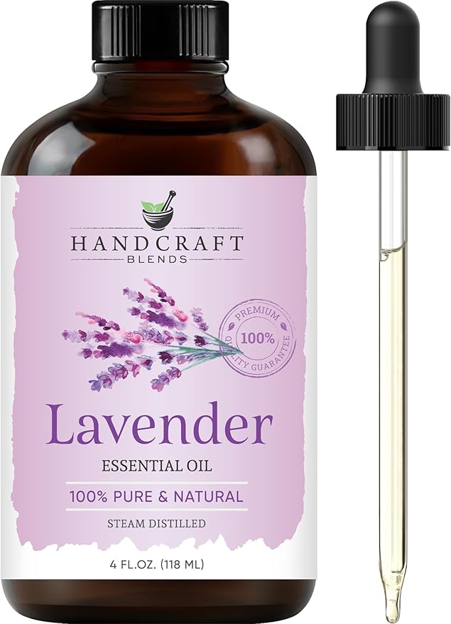 Handcraft Blends Lavender Essential Oil - Huge 118 ml - 100% Pure and Natural - Premium Grade with Glass Dropper