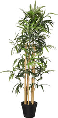 Amazon Basics Artificial Fake Bamboo Plant with Plastic Planter Pot, 100 cm