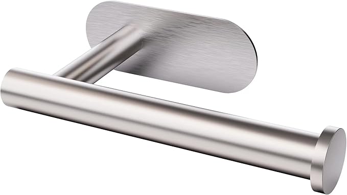 Toilet Roll Holder Self Adhesive -Toilet Paper Holder Stainless Steel, No drilling required, Strong Adhesiveness and Waterproof. by BIIYOOVE