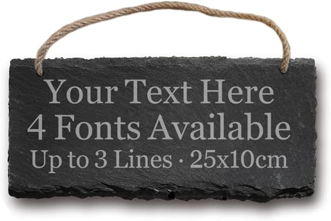 Garden Sign Engraved Slate Garden Signs and Plaques Custom House Signs Shed Sign Personalised Outdoor Decoration Man Cave Sign Personalised Signs for Outside Christmas (Any Text)