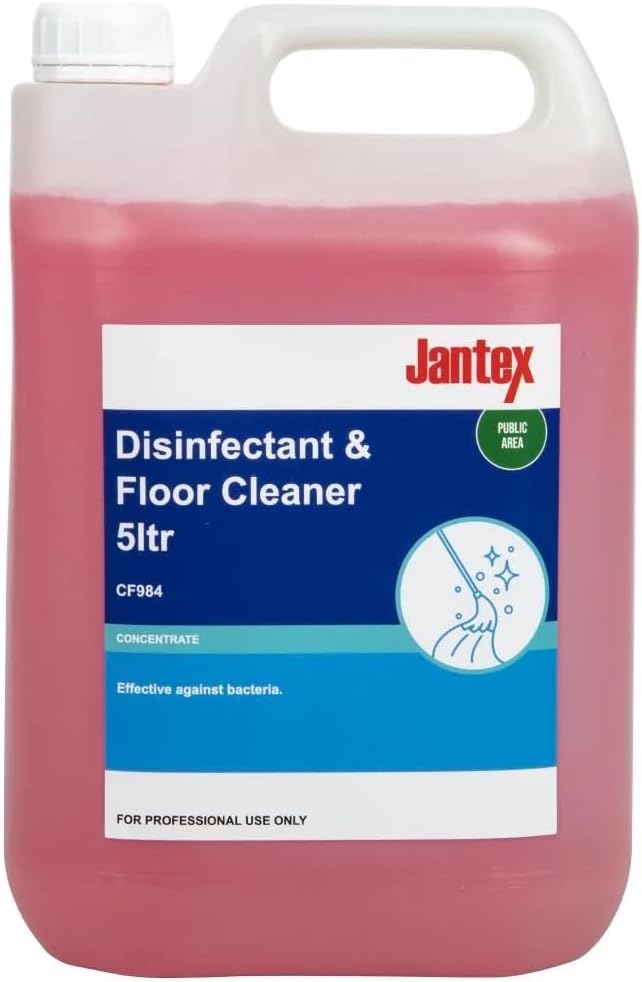 Jantex Professional Multi-Purpose Disenfectant and Floor Cleaner Liquid Concentrate 5 Litre | Makes 200 Litres of Ready-to-Use Lime Scented Solution | CF984