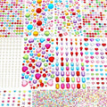 3034pcs Gem Stickers, Rhinestone Self Adhesive Gems, Stick on Gems Jewel Stickers Sticky Gems for DIY Crafts Gluing