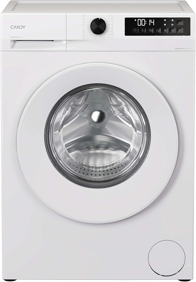 CANDY Quick Pro Washing Machine, 8kg Wash 1400 RPM, A-20 Energy Class, 16 Programmes, Pro Active Wash, BuiltTo Last, White-White, 50x60x85 cm - GD 48S6-80[Energy Class A]