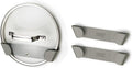 Joseph Joseph Duo - Set of 3 Pot and Pan Lid Holders, Self Adhesive Wall Mount Storage Organiser, Suitable for Lids Up to 24 cm, 3M VHB Tape Included, Grey