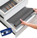 Kitchen Drawer Liners by Linda’s Essentials (44.5 x 500 cm) - Non-Slip Cupboard & Fridge Mats, Protects from Spills, Multi-Use Shelf & Cabinet Liner, Great Kitchen Accessory (Grey)