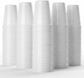 100 Pack White Plastic Drink Cups 100 Pcs Lightweight Durable And Easy To Carry Ideal For Office Home Parties Picnics Great For Water Juice Soda Cocktails Cold Beverages Disposable For Quick Cleanup