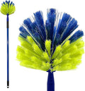 Domed Cobweb Duster with Telescopic Handle, Cobweb Brush Extendable up to 171cm − Long Handled Duster Brush for Indoor Corner Cleaning