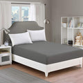 RUIKASI Deep Fitted Sheet King Size - Dark Grey Kingsize Fitted Bed Sheet 40cm/16 inch, Ultra Soft Polyester Bottom Sheet 150X200cm