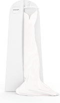 Hangerworld 72 Inch White Breathable Wedding Dress Bridal Gown Garment Cover Bag with Secret Internal Zipped Pocket