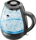 Chefman 1L Electric Tea Kettle with LED Lights, Automatic Shut Off, Removable Lid, Boil-Dry Protection, Hot Water Electric Kettle Water Boiler, Electric Kettles for Boiling Water