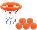 Vicloon Baby Bath Toys, Bath Basketball Hoop for Baby, Bath Toys Fun Basketball Hoop & Balls Set 5 Balls Included, Bathes Toy Bathtub Basketballs Hoop with Strong Suction Cup, Fun Toddler Bathes Toy