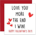 Funny Valentines Day Card and Keepsake Gift for Him or Her – Romantic Valentine’s Card for Husband, Wife, Boyfriend, Girlfriend – includes Luxury Crimson Envelope - size 14cm
