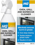 HG Oven, Grill & BBQ Cleaner Spray, Removes Baked-On Food & Grease – 500ml