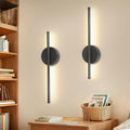 Rechargeable Wall Lights, Battery Operated Wall Lights 3 Color Temperature, Wall Lamp Dimmable Wireless with Remote Control Black 40CM for Living Room Bedroom Hallway, 2 Pack[Energy Class E]