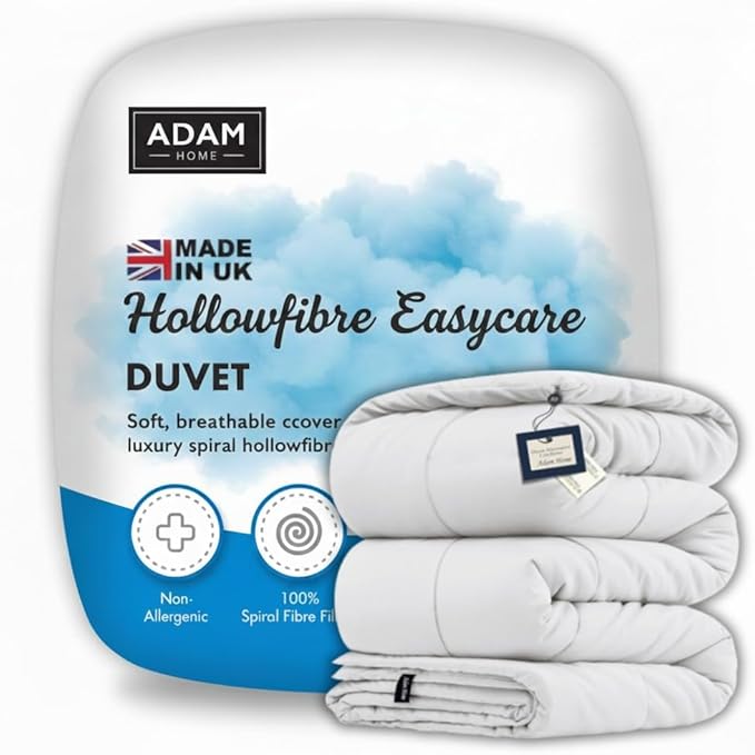 Adam Home Single Duvet 15 Tog All Season Comforter, Lightweight Skin Friendly Quilt, Down Alternative Ultra-Soft Plush Breathable Duvet Single