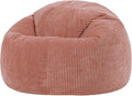 icon Kingston Cord Bean Bag, Dusk Pink, Large Adult Bean Bag Chair with Filling Included, Comfy Chair, Living Room Furniture, Bedroom Furniture