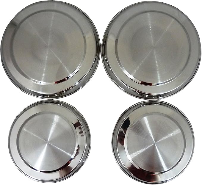 EFG 4 Piece Stainless Steel Hob Cover Protector Lid Set