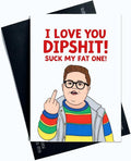 Funny Valentine's Day Card Derek Funny Card For Him for Her A5 Size Fan Card gift for Him gift For Her Valentine's Day gift Stranger Things gift for Her For Him SP414