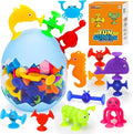 Suction Toys, 30 Pcs Kids Bath Toys for 3-10 Year Old, Travel Toys for Toddlers Ages 3+ Sensory Toys Birthday Gifts for Boys Girls, Fidget Toys for Kids Bathtub Toys Animal Bath Toys