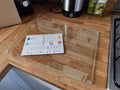 Glass Chopping Board 40x30cm : Tempered Glass Worktop Saver for Kitchens, Durable, Scratch-Resistant, Heat-Resistant Cutting Board - Clear