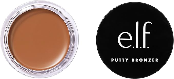 e.l.f. Putty Bronzer, Creamy & Highly Pigmented Formula, Creates a Long-Lasting Bronzed Glow, Infused with Argan Oil & Vitamin E, Golden Daze, 0.35 Oz (10g)