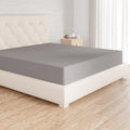 Amazon Basics Bedding Soft Microfibre Single Fitted Sheet with 12 inch (30 cm) Deep Pocket, 90 x 190 cm, Dark Grey