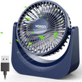 VOXON USB Desk Fan, Small Table Fan with 5 Speeds Adjustable Strong Wind, Personal Silent Bed Fan with 1.5M Cable, Portable Cooling Quiet Desktop Fan for Desktop Office Home Bedroom Kitchen