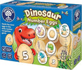 Orchard Toys Dinosaur Number Eggs Number and Counting kids Educational Game For Dinosaur Fans Aged 3-6, Green, Blue, Yellow, Brown