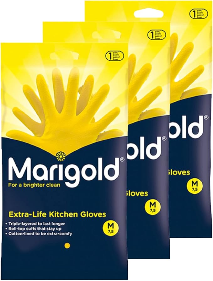 MARIGOLD Extra Life kitchen Glove, M (Pack of 3)