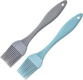 Silicone Pastry Brush, Pack of 2 17 cm Kitchen Pastry Brushes, Grill Brush, Basting Pastry Brush, BBQ Brushes for Grilling, Pastry, Stirring, Baking, Cooking - Grey, Blue