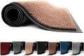 Washable Door Mats - Heavy Duty, Non-Slippery & Stylish Floor Mat - Door mat indoor Large Rubber Indoor & Outdoor Doormats for Perfect Dust Grabbing (Beige-Solid, 40 x 60 CM)