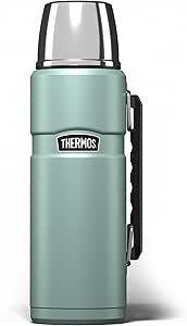 Thermos - Stainless King Duck Egg Travel Flask (1.2L), Premium Leak Proof Insulated Tea & Coffee Flask for Hot & Cold Drinks, Built-in Cup, Twist-Pour Stopper, BPA-Free, Durable Steel