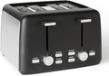 Amazon Basics Toaster 4 Slice with 7 Shade Settings and Removable Crumb Tray, Extra Wide Slots, 1500W, Black