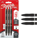 Sharpie S-Gel | Gel Pens | Medium Point (0.7mm) | Black Ink | 3 Count