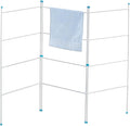 Home Vida Clothes Drying Rack - Foldable 3 Fold Airer with Drying Space, Foldable Design, Indoor/Outdoor Use, White