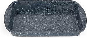 Russell Hobbs Nightfall Stone 38 cm Roasting Pan - Non-Stick Deep Baking Tray, Carbon Steel Ovenware, Ideal for Roasting Meat and Vegetables, Large Oven Tin, PFOA-Free, Oven Safe, Heat Resistant Paint