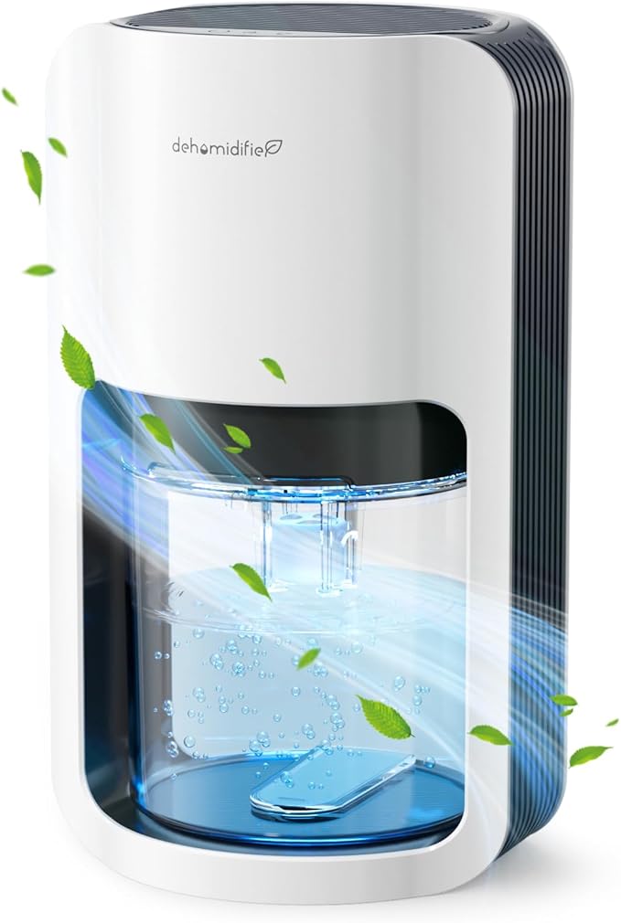 Small Dehumidifiers for Home 1200ml, Portable Dehumidifier with 7 Colorful LED, Auto Shut off, Electric and Ultra Quiet Dehumidifiers for Drying Clothes, Bedroom, Bathroom, Kitchen, Wardrobe