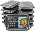 GUANFU Meal Prep Containers 1 Compartment, BPA Free Reusable Food Prep Containers with Lids - Microwave, Freezers & Dishwashers Safe - Stackable Storage Lunch Boxes (10 Pack 28 oz)