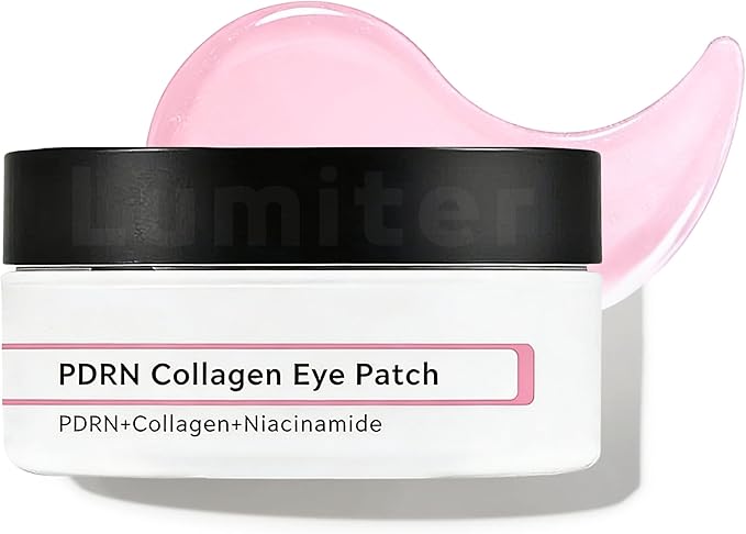 PDRN Collagen Eye Patches, Under Eye Masks for Puffy Eyes, Dark Circles, Wrinkles, Eye Bags Removal, Under Eye Gel Patches, Niacinamide & Collagen, Revitalizing Eye Care, 60Patches