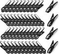 KEPLIN 48-Pack Black Laundry Pegs - Durable Plastic Clothespins with Strong Spring & Secure Clamping for Indoor & Outdoor Use - Safe, Odourless & UV Resistant (Black)