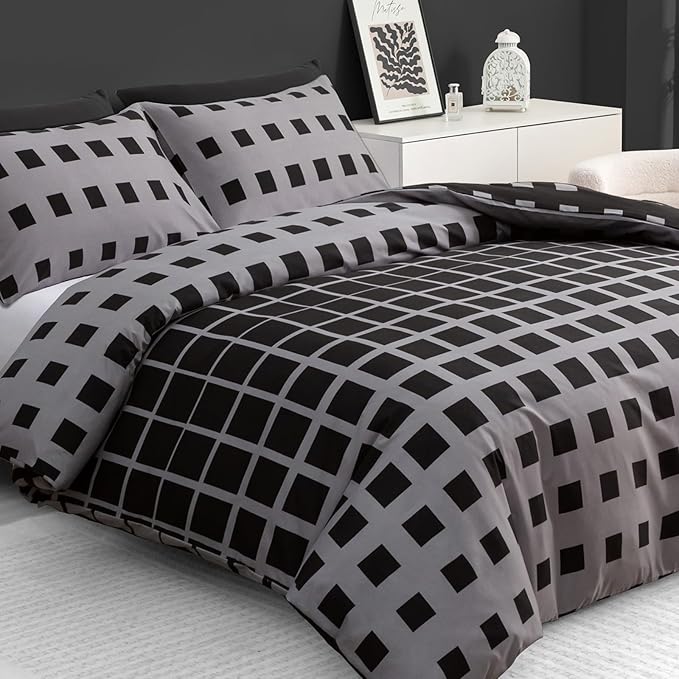 Grace King Size Duvet Cover Sets - Premium Microfiber Kingsize Duvet Cover Sets (230 x 220 cm) 3 PCs - Ultrasoft Hypoallergenic Reversible Quilt Cover Bedding Set With Zipper Closure