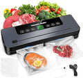 6 in 1 Vacuum Sealer Machine, 30cm Longer Seal Food Sealer with 50Pcs Vacuum Sealer Bags for Vac/Seal/Rice/Wet/Dry Mode, Built-in Cutter and Visible LED Digital Countdown Display