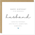 To My Wonderful Husband Happy Birthday Card - Loved You Yesterday Love You Still - Cute Love Poem Card