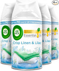 Air Wick Freshmatic Max Air Freshener Refill, 250 ml - Crisp Linen and Lilac, Pack of 4