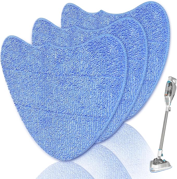 3PCS Microfiber Steam Mop Pads Replacement, Compatible with Vax Steam Mop Pads S85-CM, S86-SF-P, S86-SF-T, S86-SF-C,S86-SF-CC, S2ST, S2S, VRS29M, VRS26