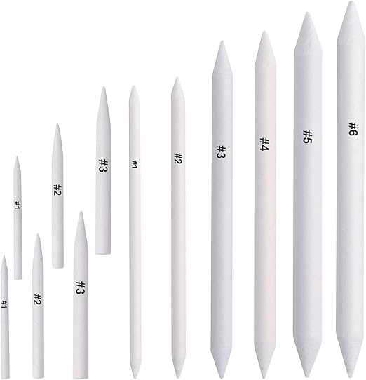 FEBSNOW 12 Pcs Blending Stump and Tortillions, Paper Art Blenders, Art Pencils, Drawing Pencils for Artists Student Sketch Drawing Tools, Drawing Supplies