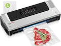 Bonsenkitchen Vacuum Sealer, Globefish Technology for High-Speed Continuous Working, Multi-Functional Vacuum Sealer Machine for Sous Vide Cooking and Food Stay, Includes 5 Vacuum Bags (Silver)